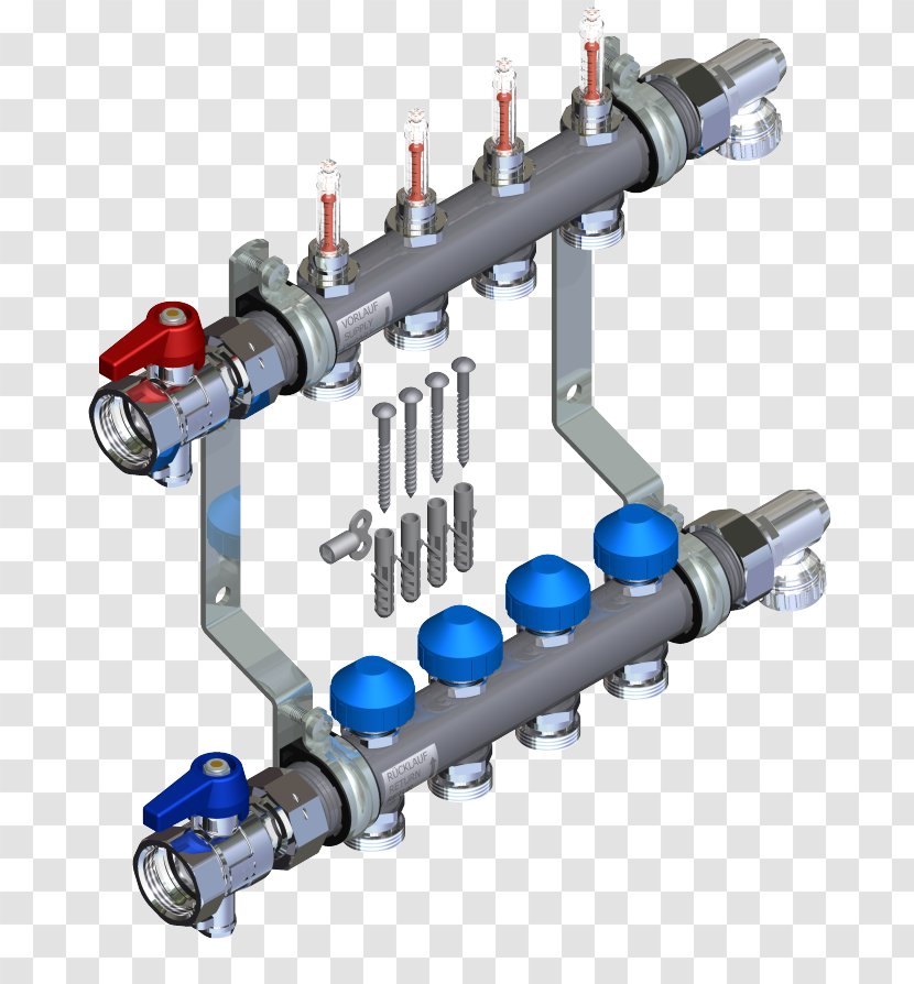 Pipe Flow Measurement Underfloor Heating Stainless Steel Valve - Piping - OMB Valves Transparent PNG