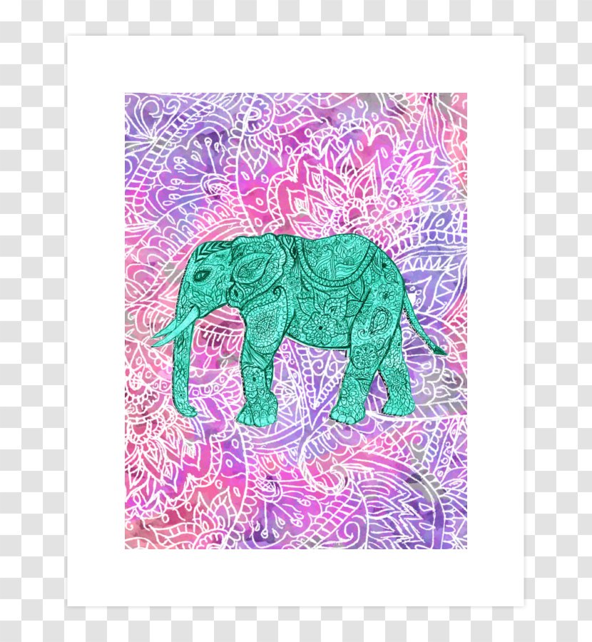 Indian Elephant Pattern Transparent PNG