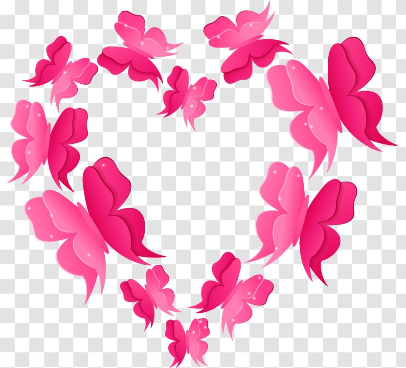 Butterfly Gardening Heart - Valentine S Day Transparent PNG