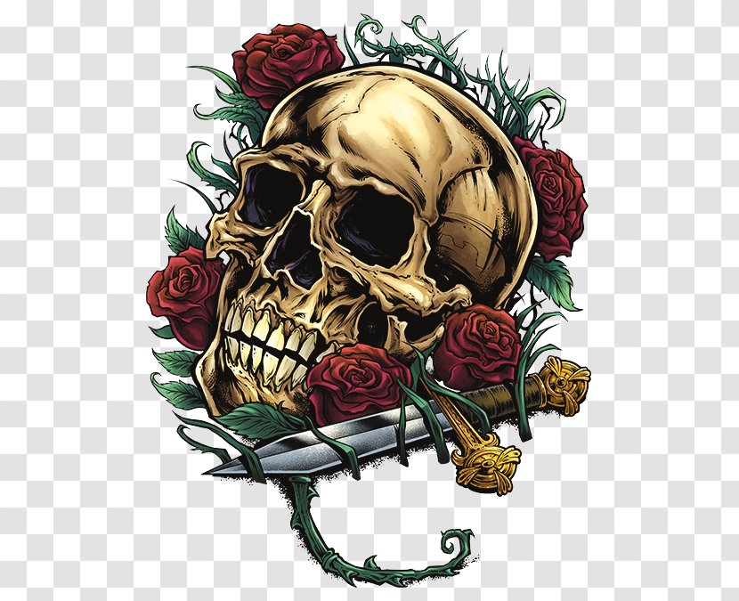 Human Skull Symbolism Rose Bone Calvaria - Flower Transparent PNG