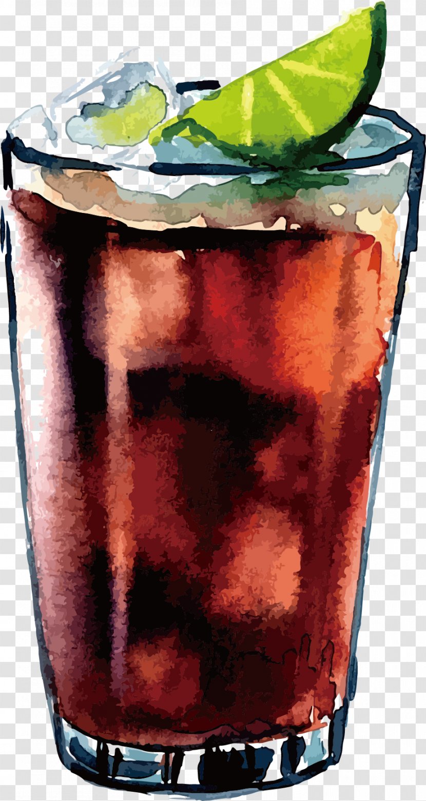 Rum And Coke Mai Tai Lemonade - Non Alcoholic Beverage - Vector Transparent PNG