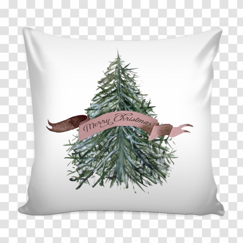 Throw Pillows Mug Bed Couch - Room - Watercolor Christmas Tree Yellow Transparent PNG