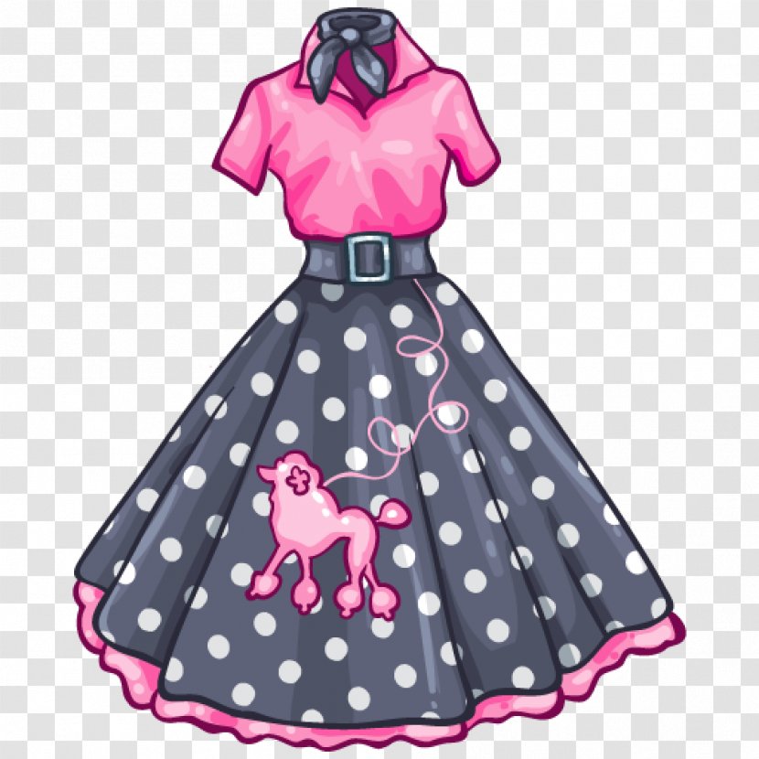 Clothing Dress 1950s Fashion Clip Art - Dresses Transparent PNG