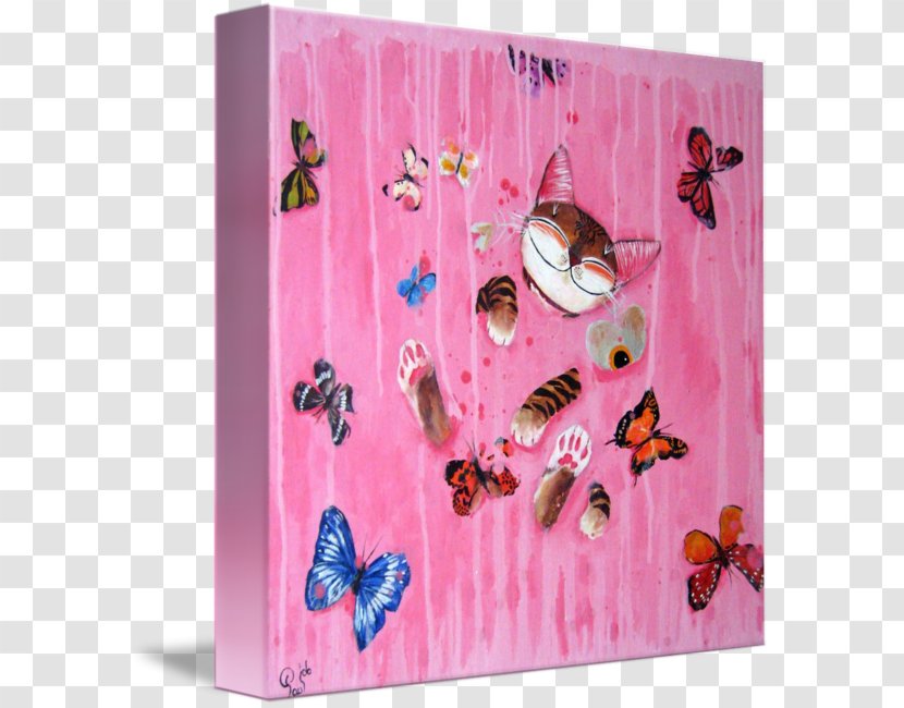 Paper Picture Frames Gallery Wrap Cat Art - Pink M Transparent PNG