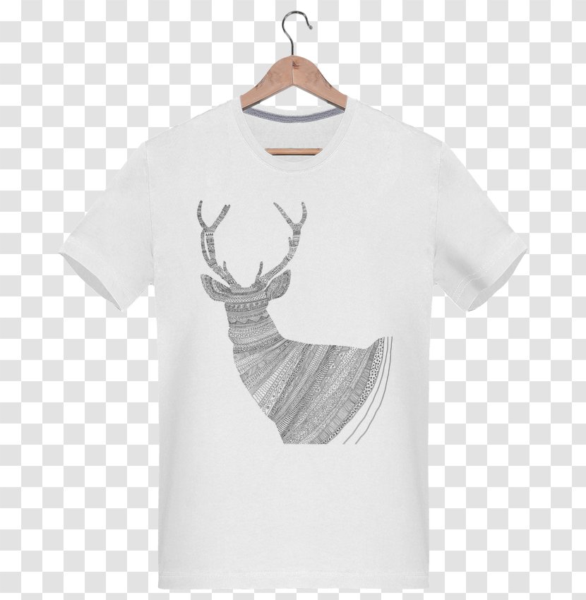 T-shirt Clothing Sleeve Fashion Sweater - Antler - Sewing A Shirt Transparent PNG