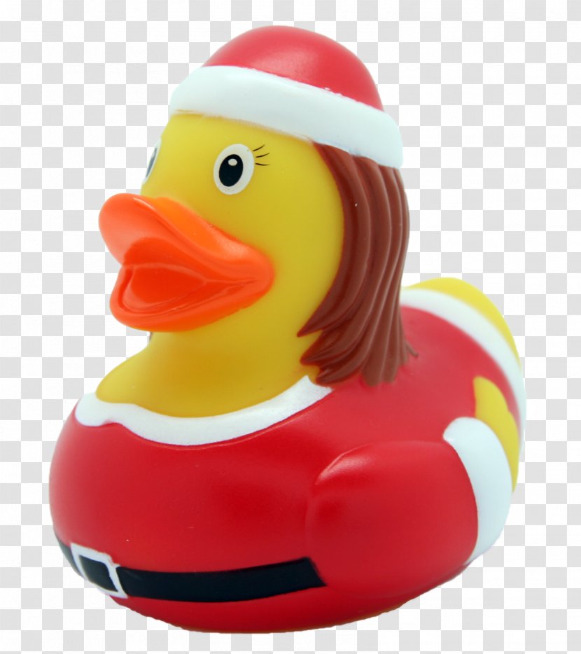 Rubber Duck Ded Moroz Toy Santa Claus - Water Bird Transparent PNG
