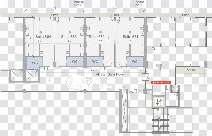 Croke Park Floor Plan Architecture Room - Suite - Sand Transparent PNG