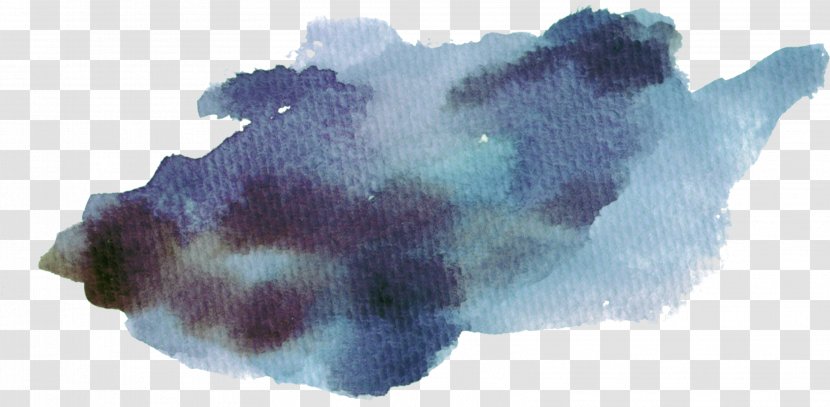 Watercolor Painting Ink - Dark Blue Effect Transparent PNG