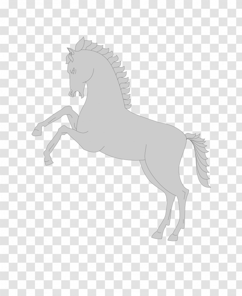 Mustang Stallion Pony Silhouette Pack Animal - Fictional Character Transparent PNG
