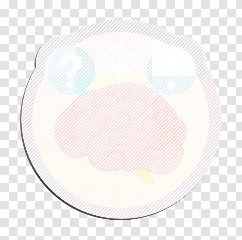 Brain Icon Education - Pink White Transparent PNG