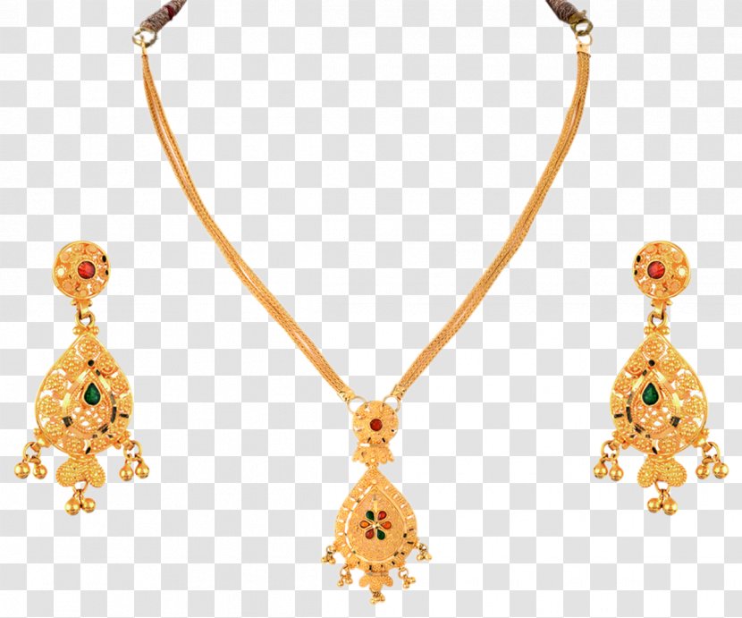 Necklace Jewellery Earring Chain Gold - Clothing Transparent PNG