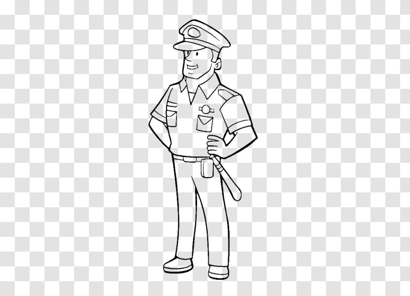 Police Officer Coloring Book Badge Aviation - Arm Transparent PNG