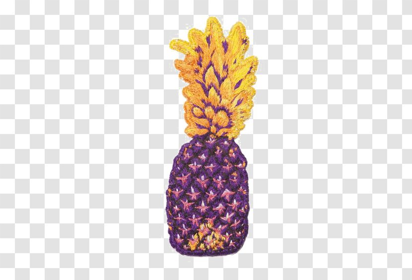 Pineapple Embroidered Patch Iron-on Fruit Embroidery - Idea Transparent PNG