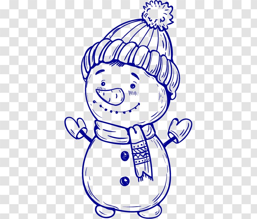 Snowman Christmas Hat Clip Art - Cartoon - Vector Wearing A Transparent PNG
