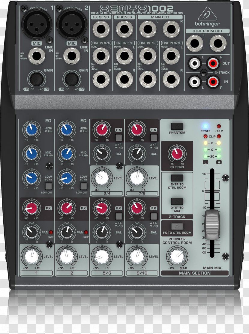 Microphone Behringer Xenyx 1002 Audio Mixers 802 - Frame Transparent PNG