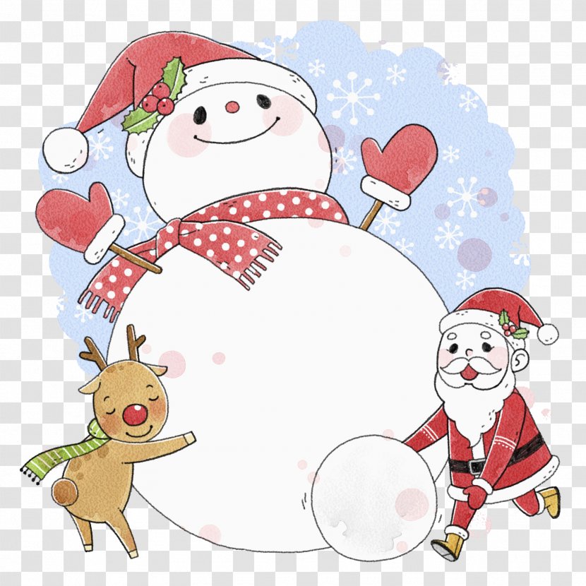 Santa Claus Christmas Ornament Snowman Clip Art - Snow - A Christmas; An Old Man Transparent PNG