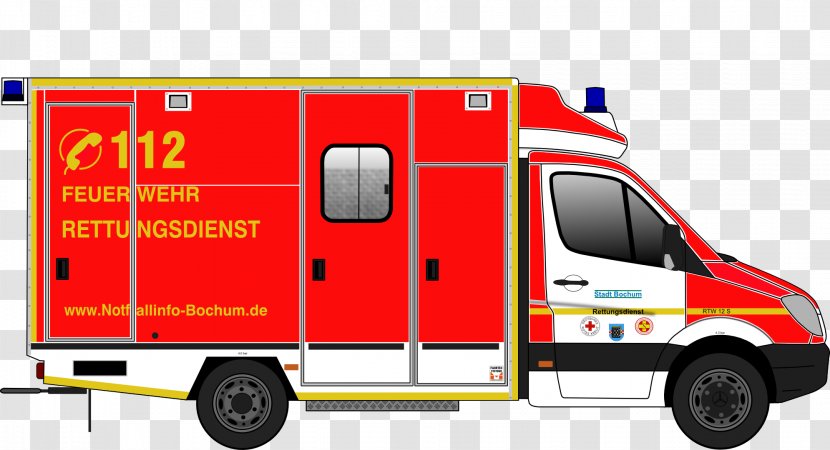 Ambulance Fire Department Bochum Emergency Medical Services Transparent PNG