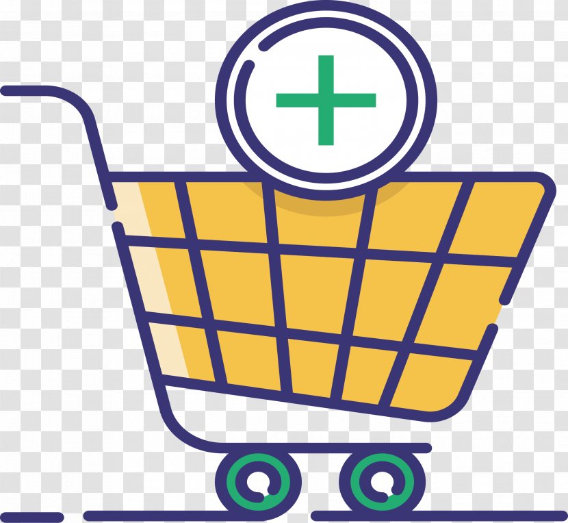 Shopping Cart Stock Photography Bag - Yellow - Click To Add The Transparent PNG