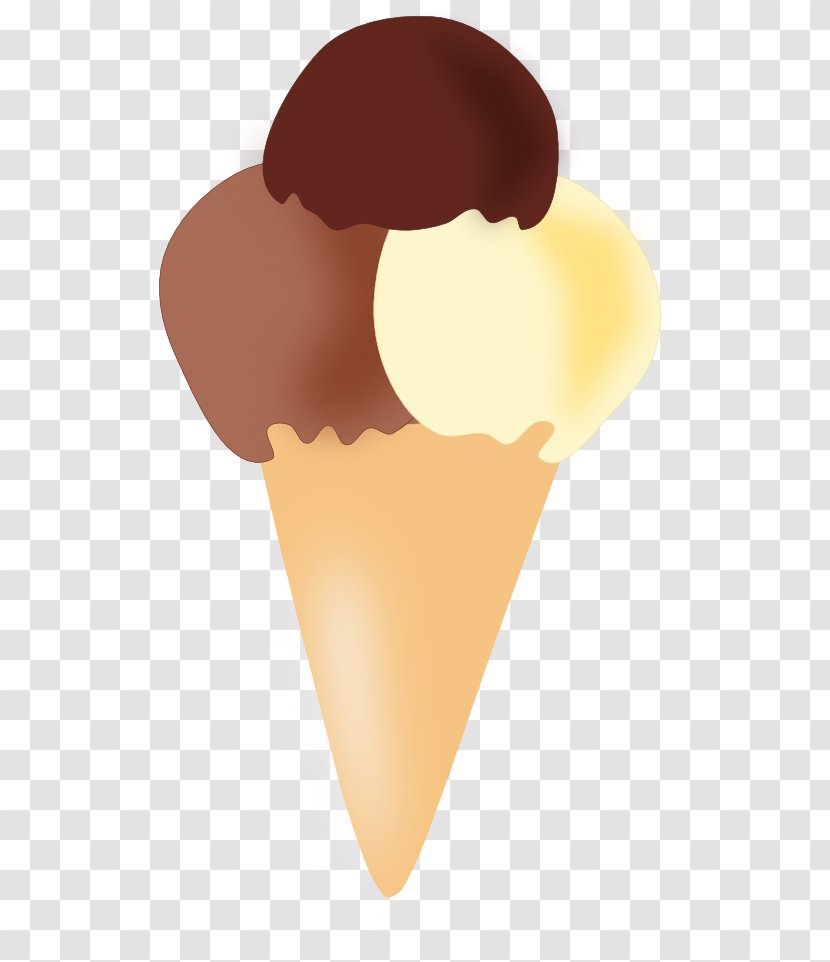 Ice Cream Cones Chocolate Cake - Cartoon Transparent PNG