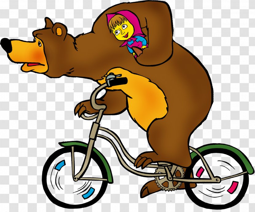 Bear Cartoon Masha Drawing Animation - Child - Cycling Transparent PNG