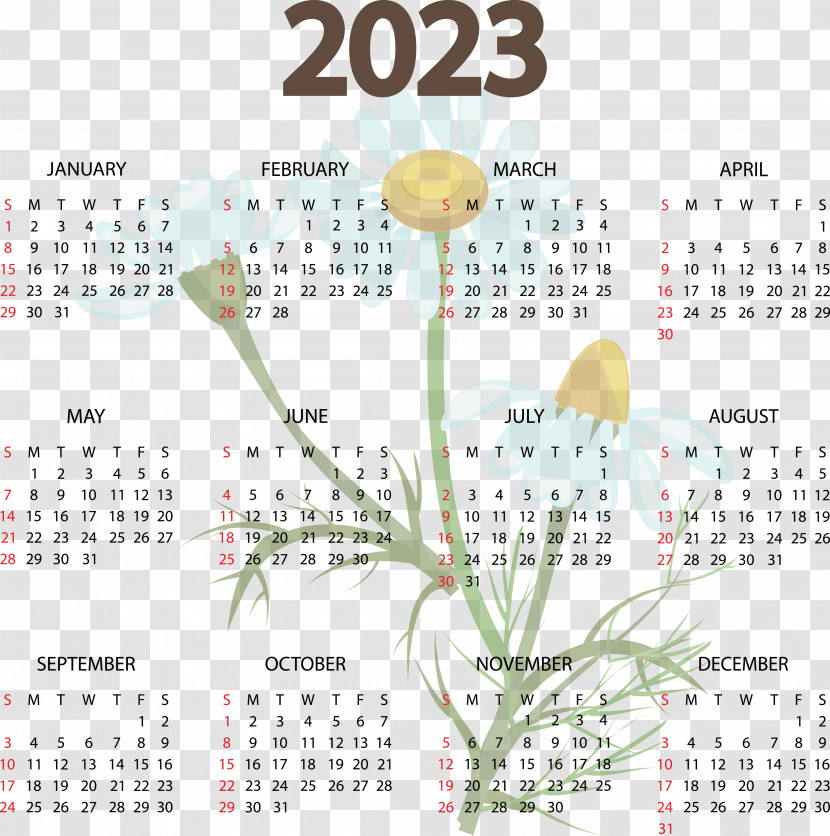 Calendar Week 2023 Chronology Names Of The Days Of The Week Transparent PNG