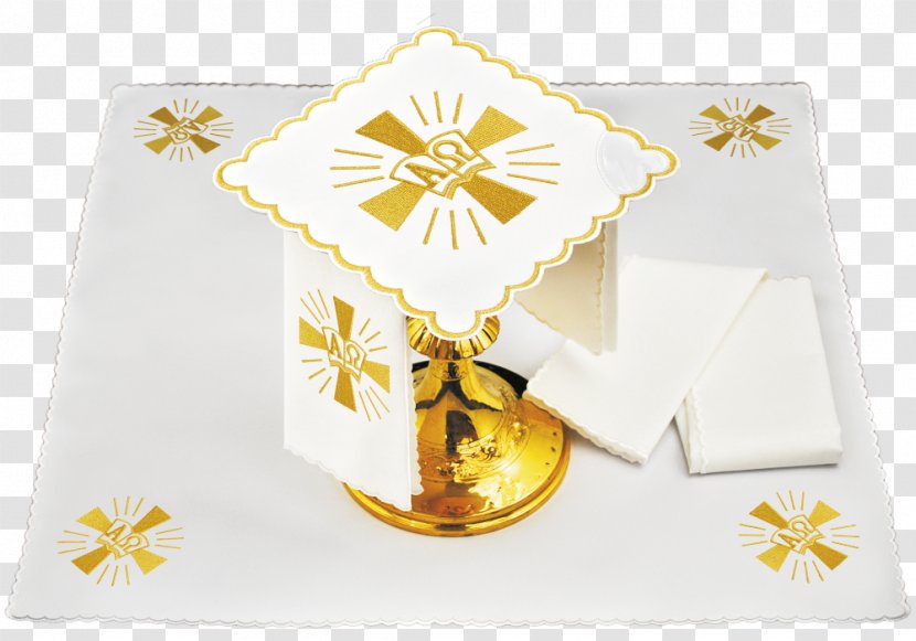 Altar Cloth Chalice Ciborium Liturgy - Yellow - 100 Design Transparent PNG