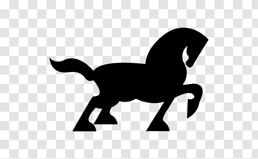 Standing Horse Black - Pony Transparent PNG
