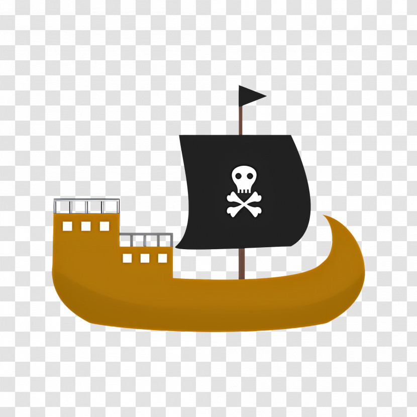Pirate Boat - Pirate Ship With Skull Flag Transparent PNG
