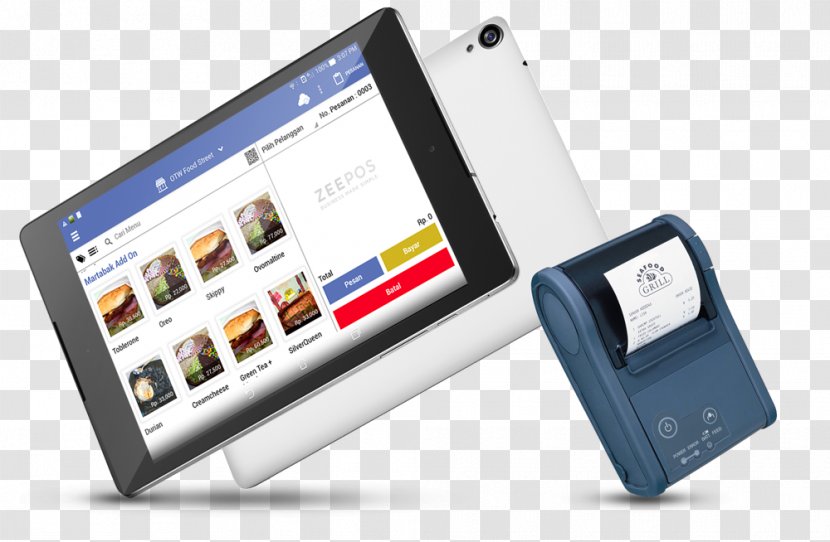 Smartphone Feature Phone Sales Cafe Cash Register - Tablet Printing Transparent PNG
