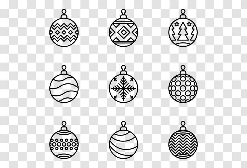 Christmas Ornament Pattern - Monochrome Photography Transparent PNG