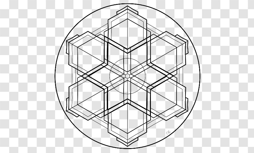 Mandala Pattern Geometry Symmetry Coloring Book - Monochrome - Geometric Block Transparent PNG