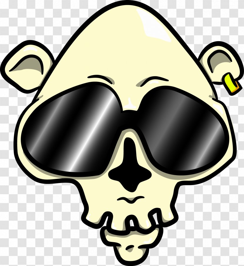 Clip Art Skull Angryhead Pirate - Artwork Transparent PNG