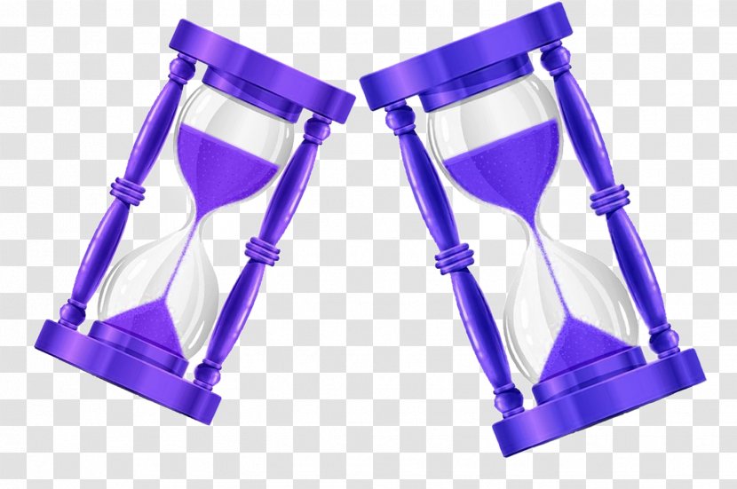 Hourglass Icon - Time - Purple Transparent PNG