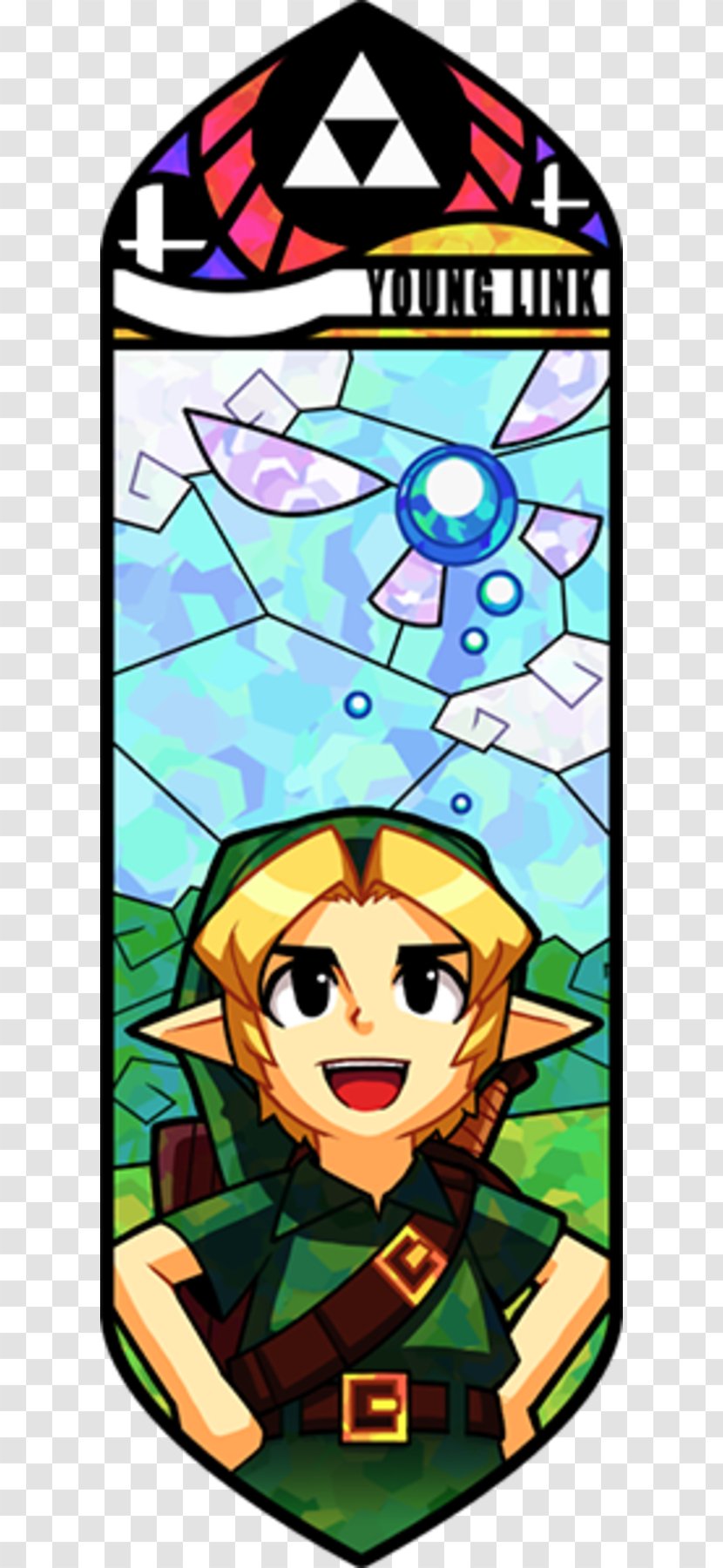 Super Smash Bros. For Nintendo 3DS And Wii U Link The Legend Of Zelda: Majora's Mask Melee Wind Waker - Stained Glass - Kirby Transparent PNG