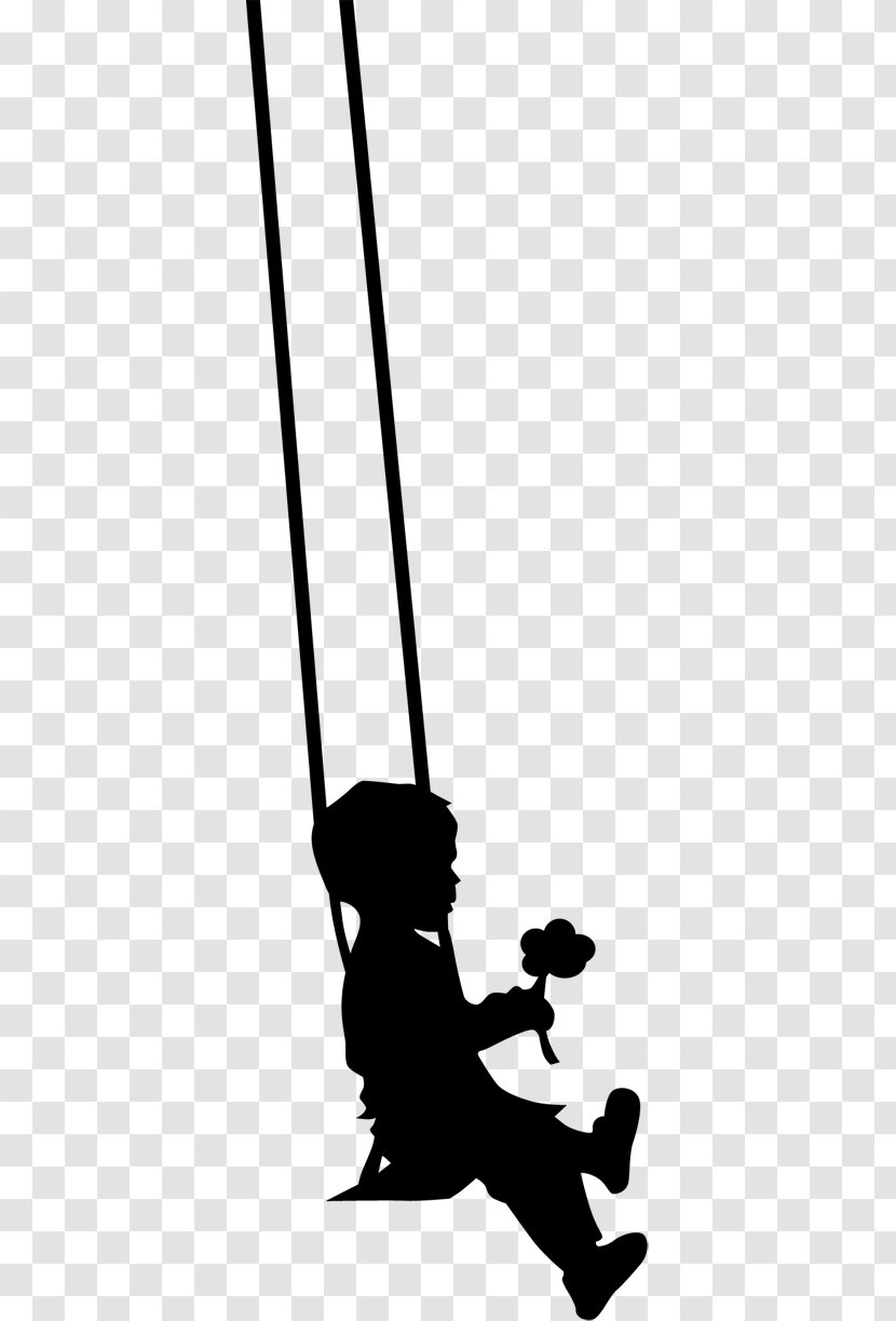 Silhouette Swing Drawing Child Sticker - Monochrome Photography - Children Transparent PNG