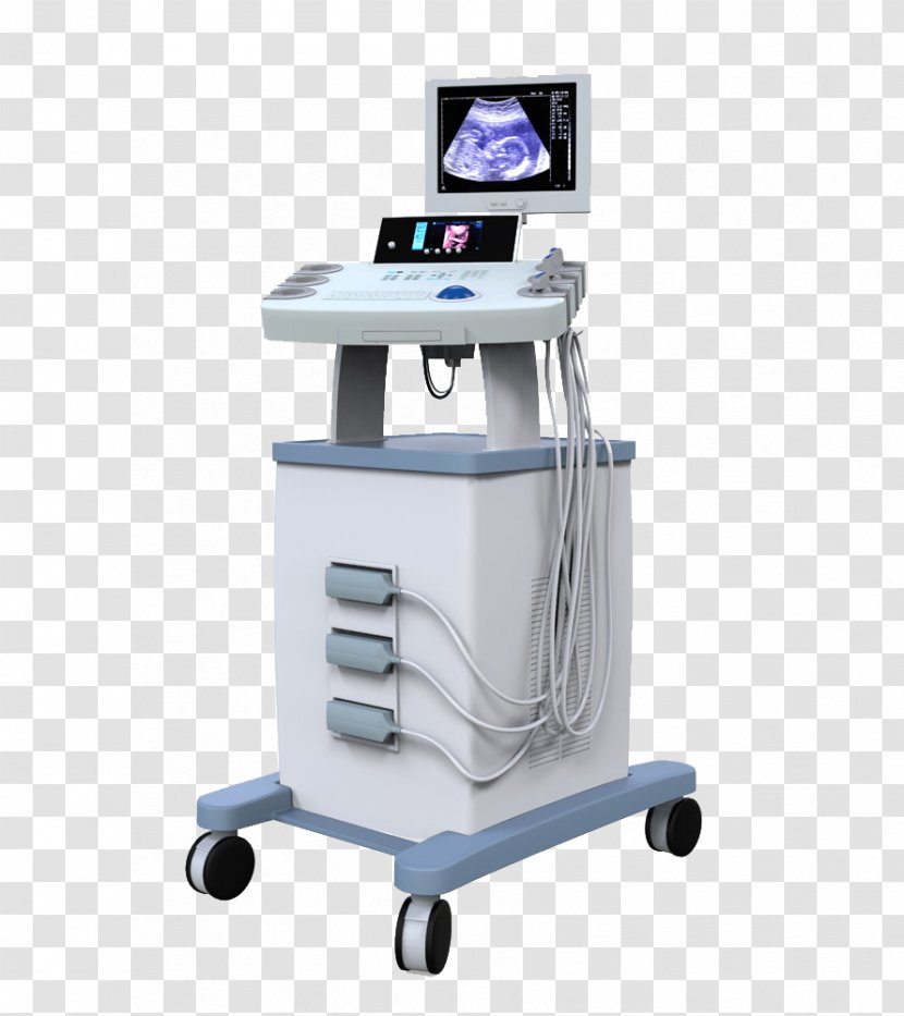 Medical Equipment Ultrasonography Medicine Imaging Diagnosis - Stock Photography - Four-dimensional Ultrasound Machine Buckle Creative HD Free Transparent PNG