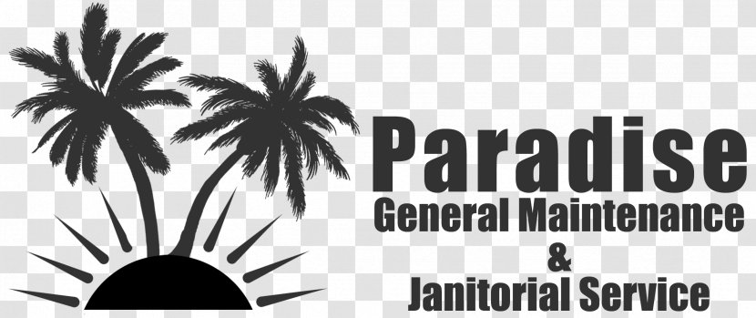 Palm Trees Paradise Logo Brand Font - Flower - Janitorial Services Transparent PNG