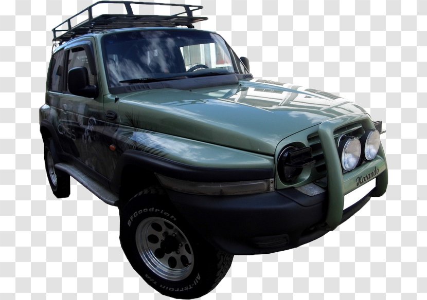 Car Jeep Sport Utility Vehicle Trunk Railing - Fender - Ssangyong Transparent PNG