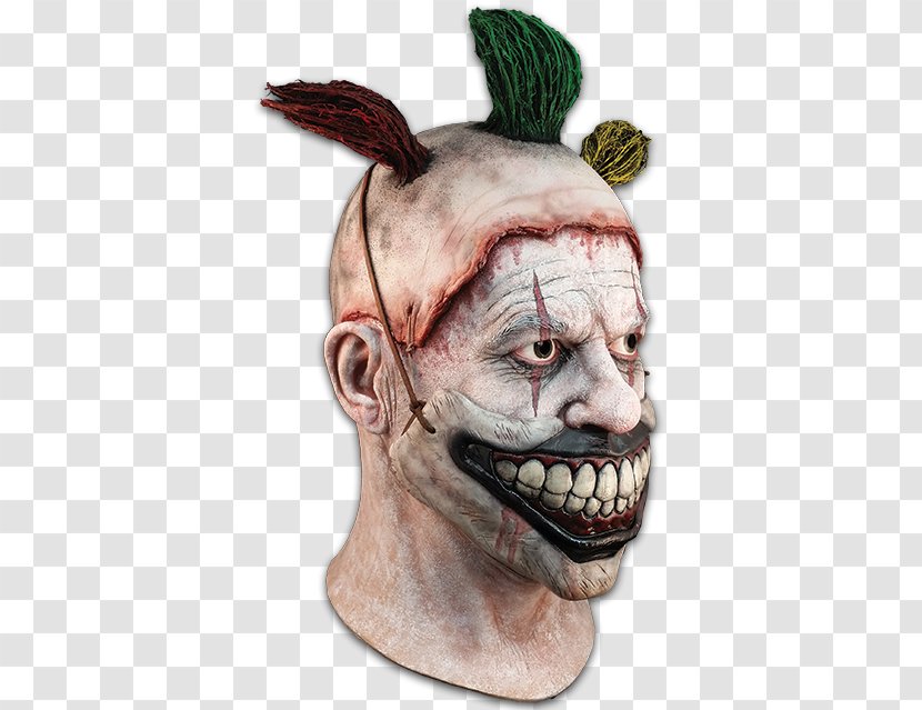 Evil Clown Latex Mask Freak Show - Headgear - Scary Transparent PNG