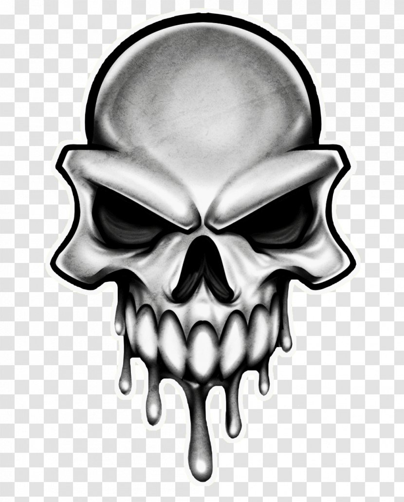 Skull Drawing Tattoo Head Skeleton - Jaw Transparent PNG