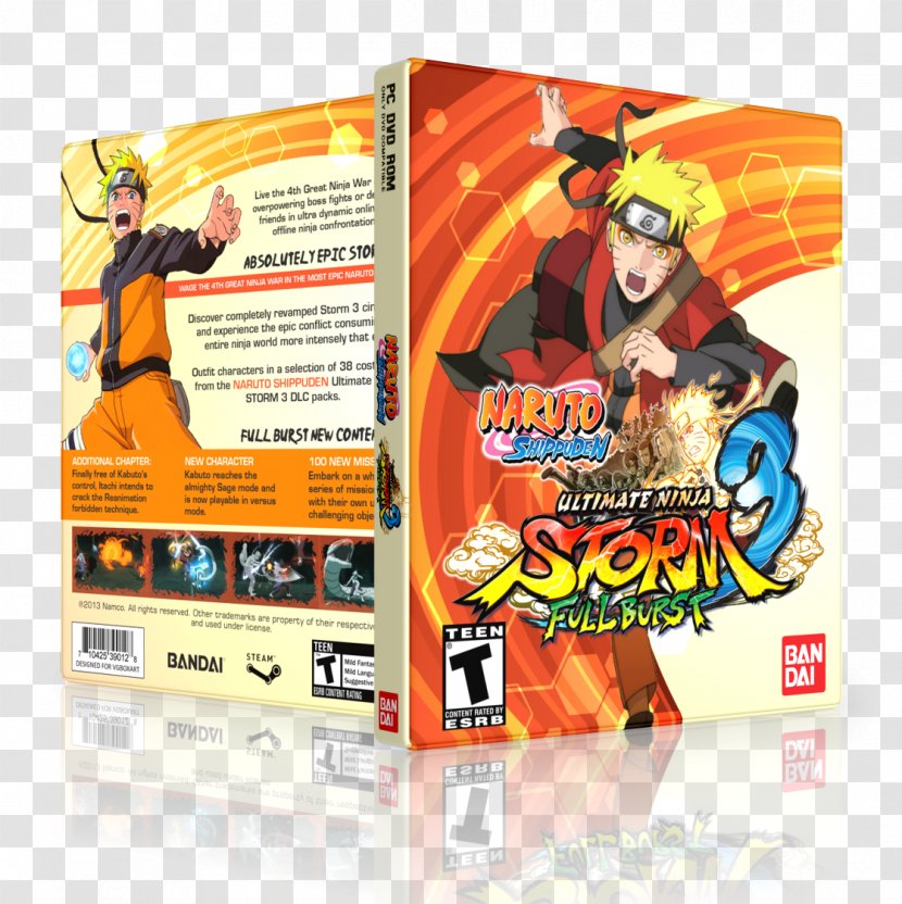 Naruto Shippuden: Ultimate Ninja Storm 3 Full Burst Revolution Bandai Namco Entertainment Video Game - 2 - Personal Computer Transparent PNG