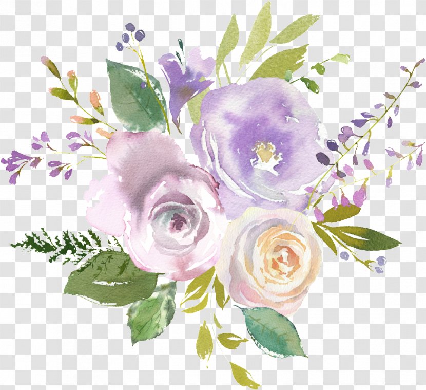 Bouquet Of Flowers Drawing - Floristry - Watercolor Paint Transparent PNG
