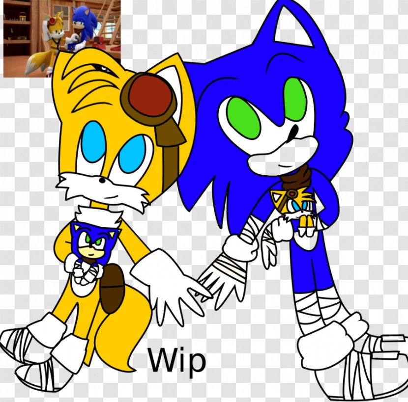 Tails Fan Fiction Art - Watercolor - Baby Word Transparent PNG