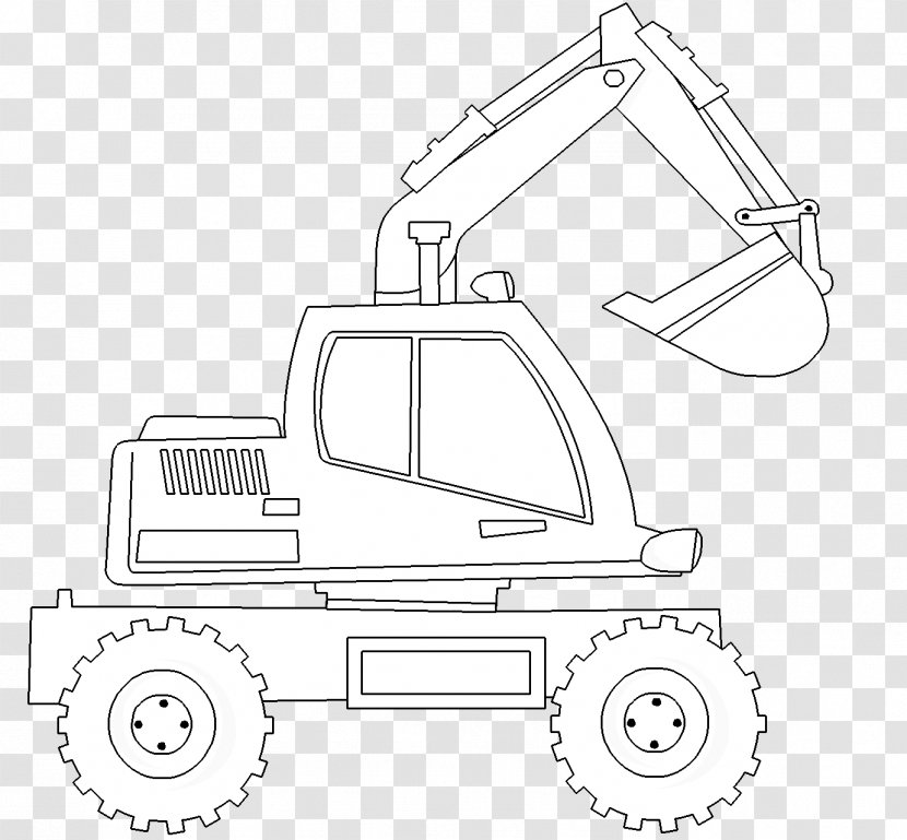 Car Motor Vehicle Transport Drawing - Text - Bulldozer Transparent PNG