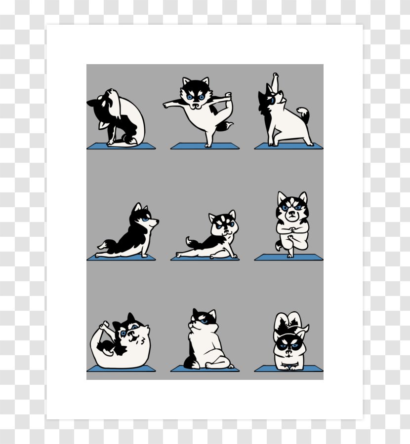T-shirt TeePublic Original Penguin Siberian Husky Yoga - Dog Transparent PNG