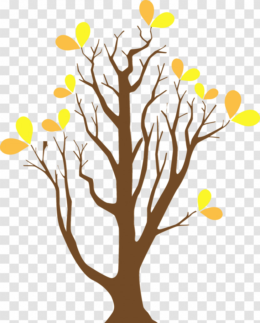 Yellow Tree Branch Plant Leaf Transparent PNG