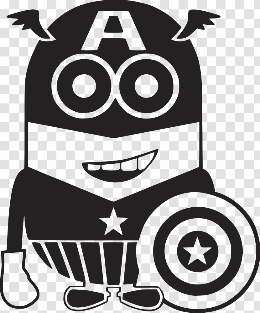Captain America Decal Minions Image Sticker - The First Avenger Transparent PNG