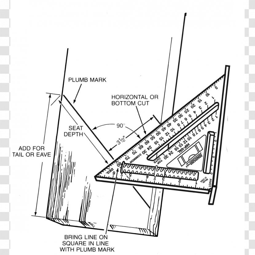 Speed Square Tool Rafter Carpenter - Height Gauge - Angle Transparent PNG