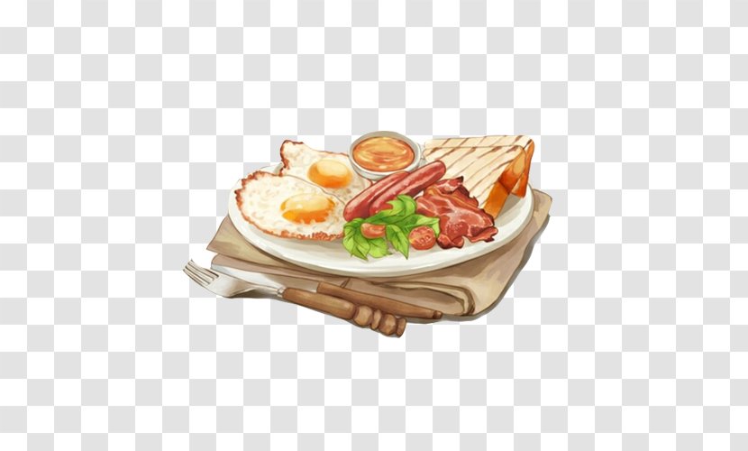 Breakfast - Vecteur - Western Hand Painting Material Picture Transparent PNG