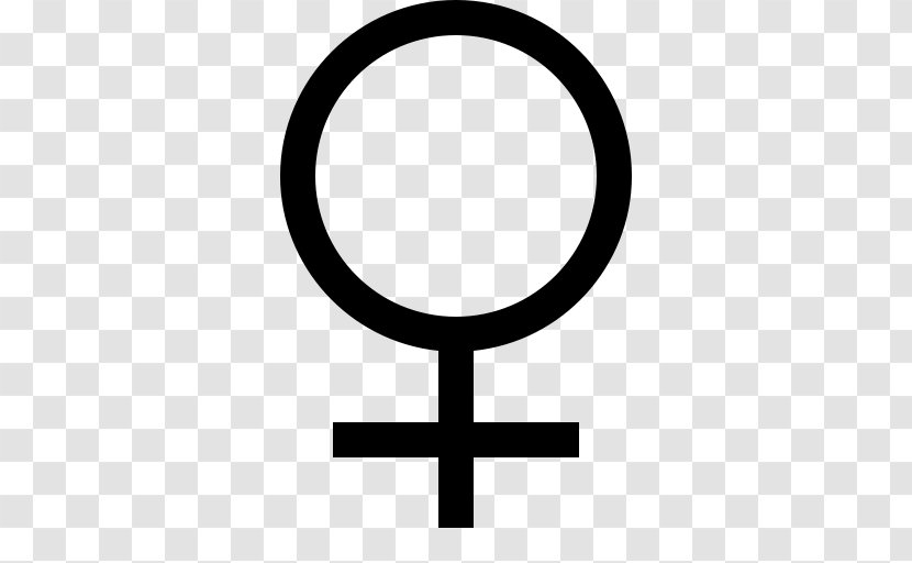 Astrological Symbols Planet Astronomical Venus - Black And White - Cross Transparent PNG